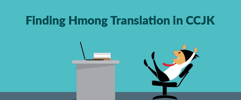 Finding Hmong Translation in CCJK