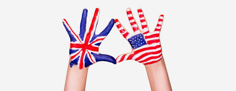 Compare and contrast British with American language
